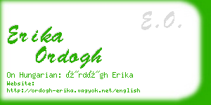 erika ordogh business card